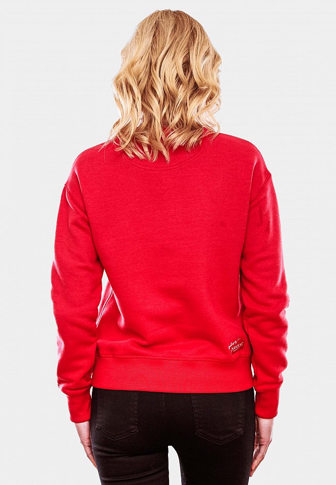 Navahoo Zuckerschnecke Damen Pullover Sweatshirt Rot Gr. 36 - S