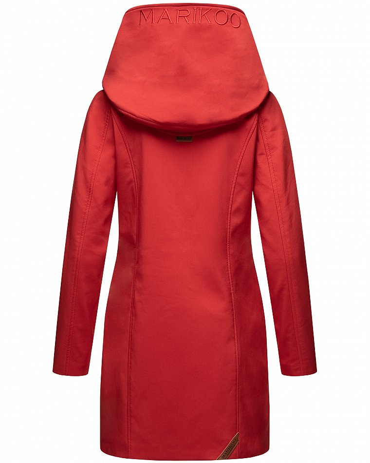 Marikoo Mayleen Damen Softshell Jacke mit Kapuze Rot Gr. 42 - XL