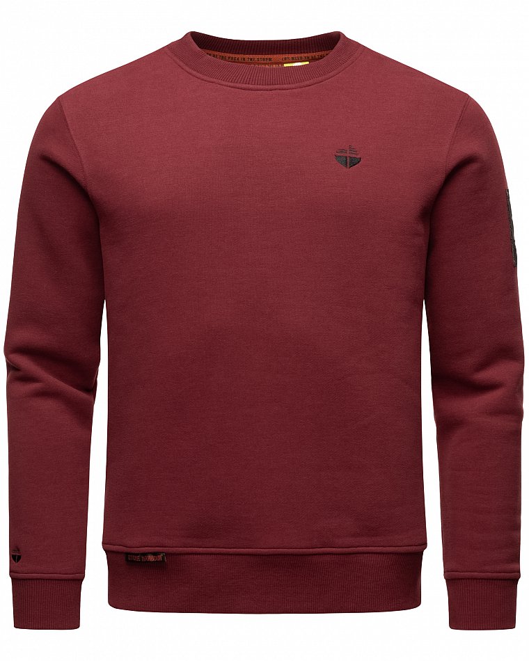 Stone Harbour Boo Brock Herren Pullover Sweatshirt Bordeaux Gr. 50 - L