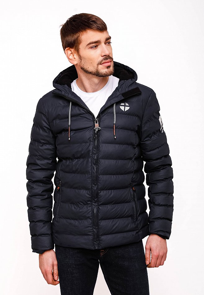 Stone Harbour Herren Winter Regen Steppjacke Zaharoo mit Kapuze Navy Gr. 52 - XL