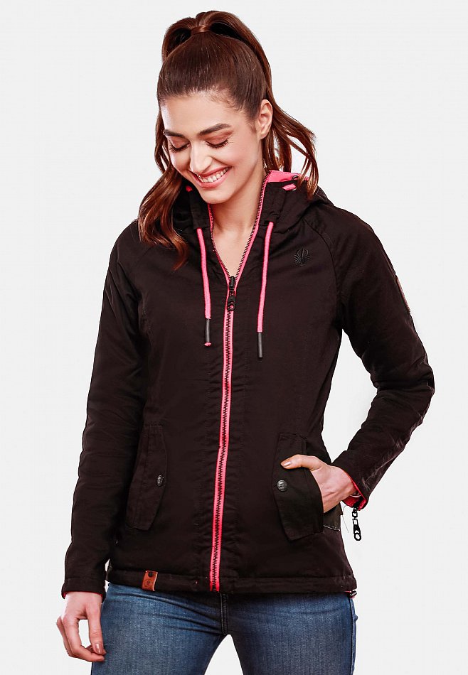 Marikoo Chuu Damen Wende Jacke Übergangsjacke Schwarz Gr. 36 - S