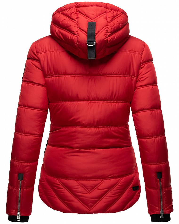 Navahoo Renesmee Winterjacke Stepp Jacke mit Kapuze Rot Gr. 38 - M