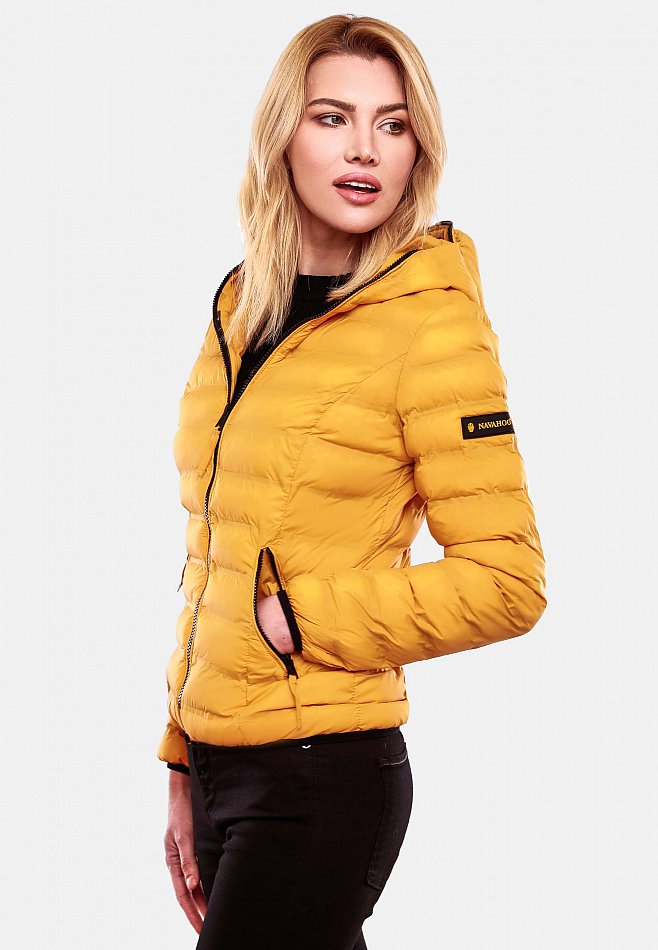 Navahoo Neevia Damen Übergangsjacke Steppjacke Gelb Gr. 36 - S