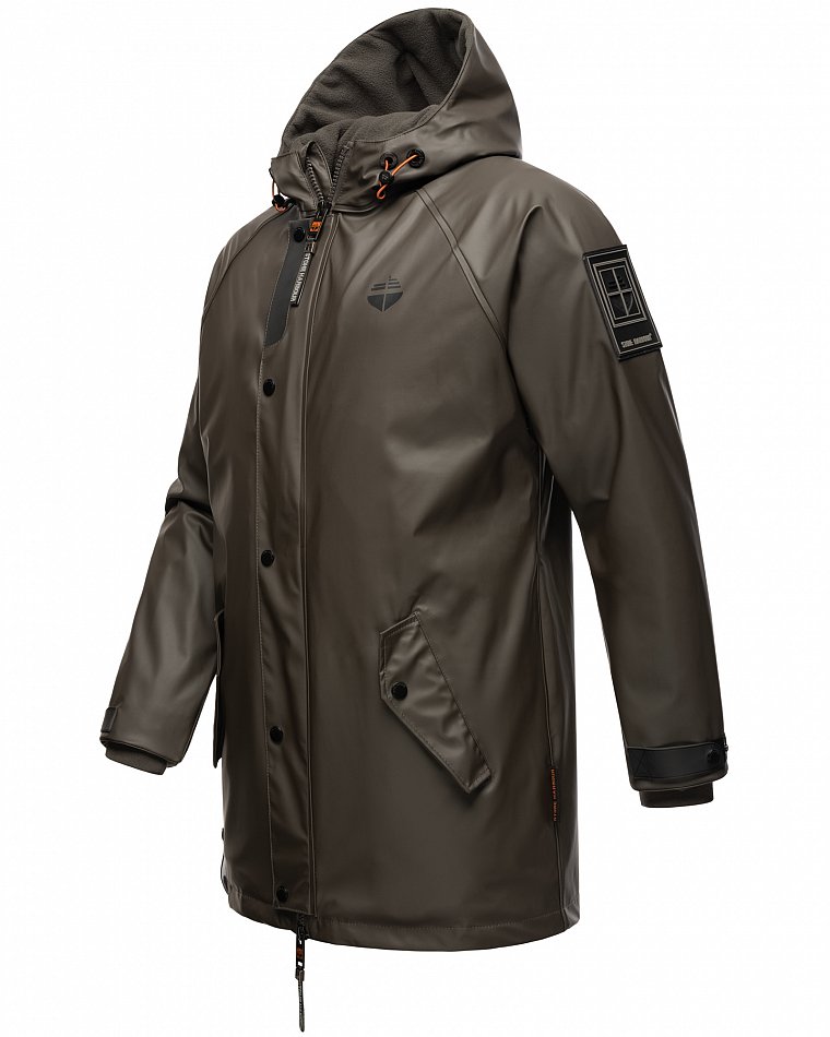 Stone Harbour Rihaa Herren wasserdichter Regen Parka mit Fleece gefüttert Anthrazit Gr. 46 - S