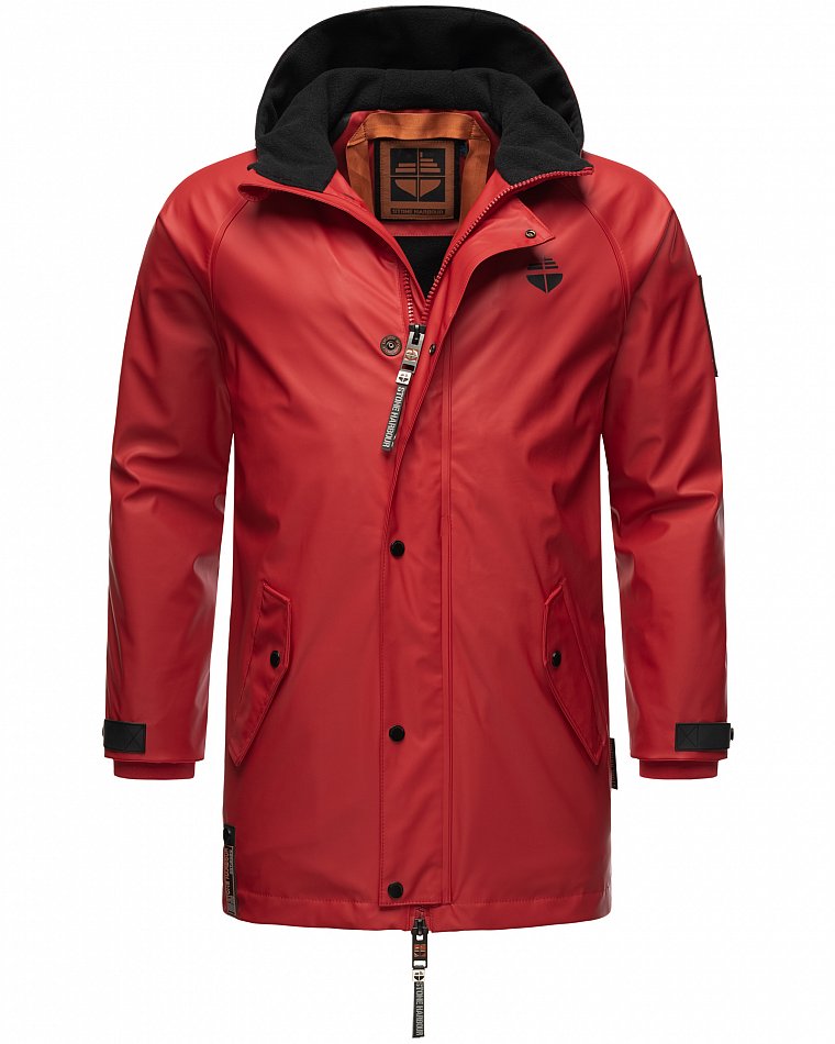 Stone Harbour Rihaa Herren wasserdichter Regen Parka mit Fleece gefüttert Chili Red Gr. 48 - M