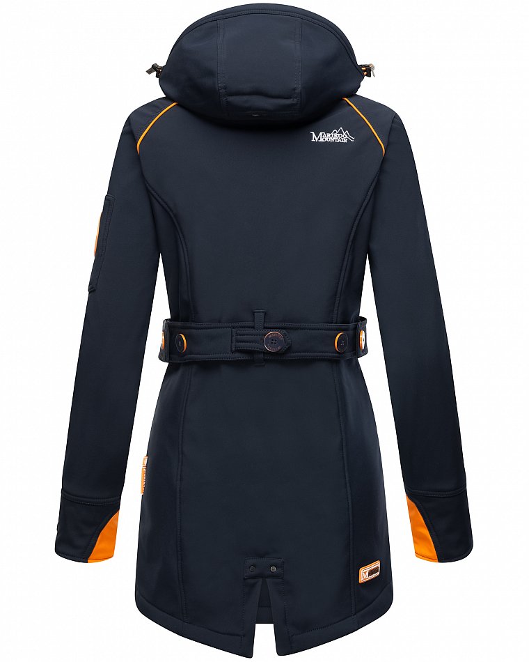 Marikoo Elegante Damen Übergangs Softshell Jacke mit Kapuze Soulinaa Navy Gr. 38 - M