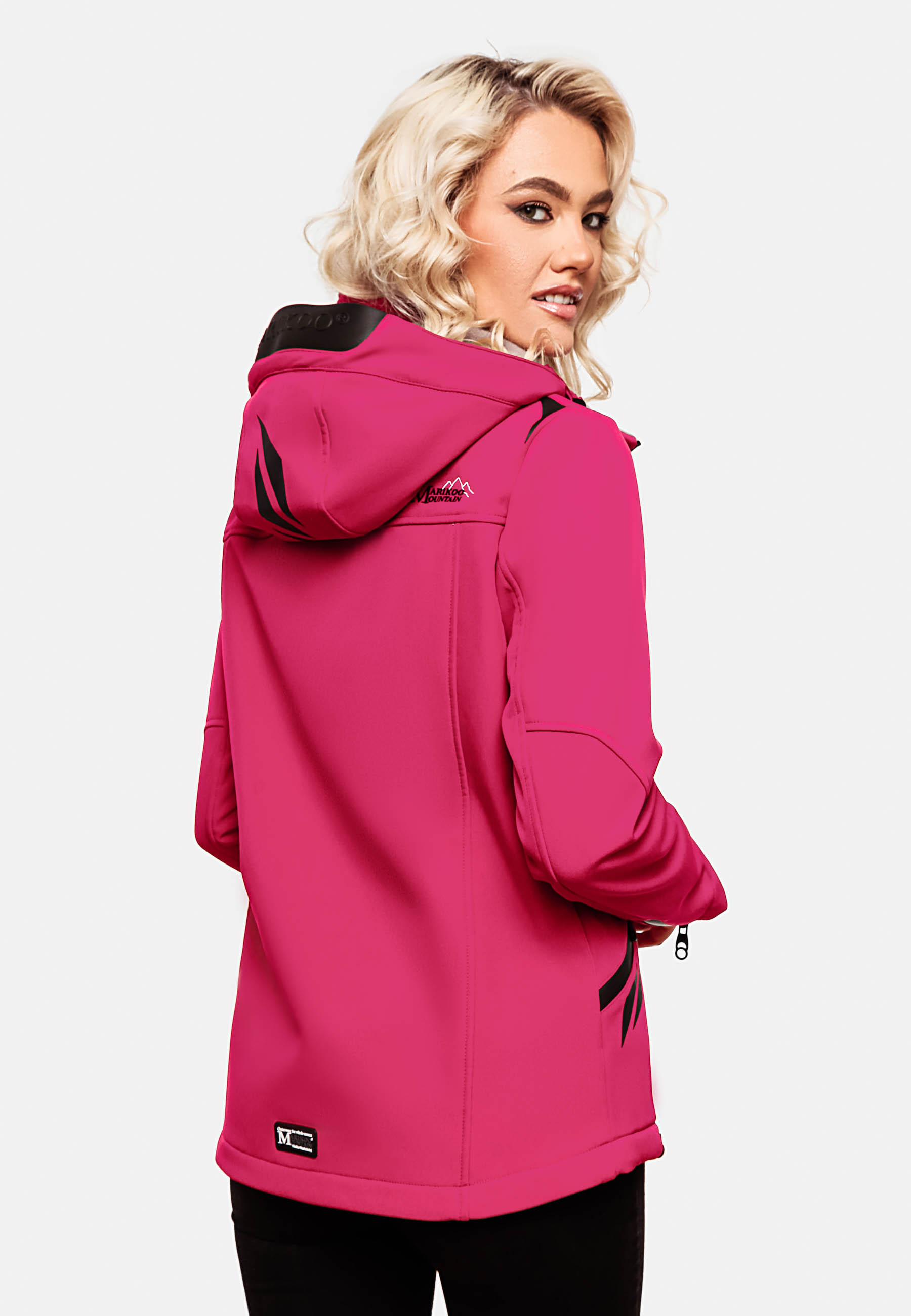 Marikoo Mountain wasserfeste Damen Softshell Regenjacke Mount-Cho-Oyu Fuchsia Gr. 44 - XXL