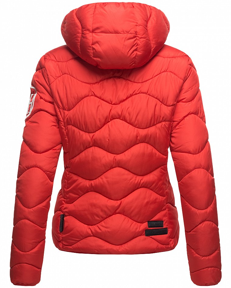 Navahoo Key Color Winterjacke Steppjacke mit abnehmbarer Kapuze Rot Gr. 38 - M