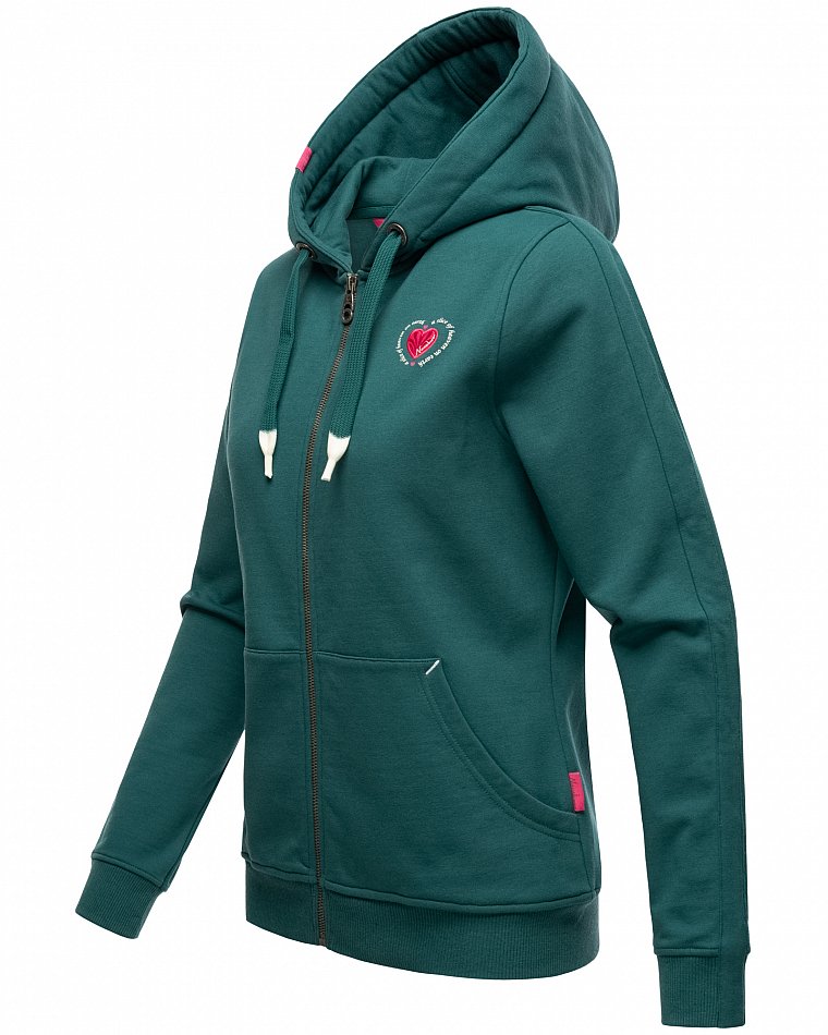 Navahoo Cremetörtchen Damen Sweatjacke Hoodie Ocean Green Gr. 38 - M