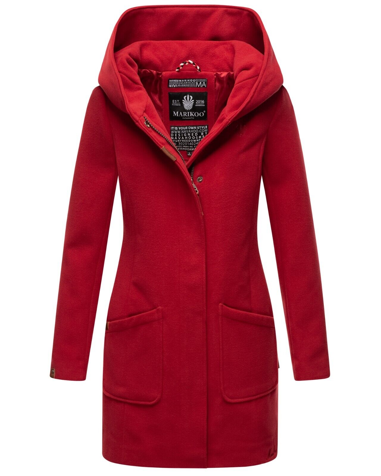 Marikoo Damen Winter | Trenchcoat Rot Wintermantel Maikoo BrandsStreet