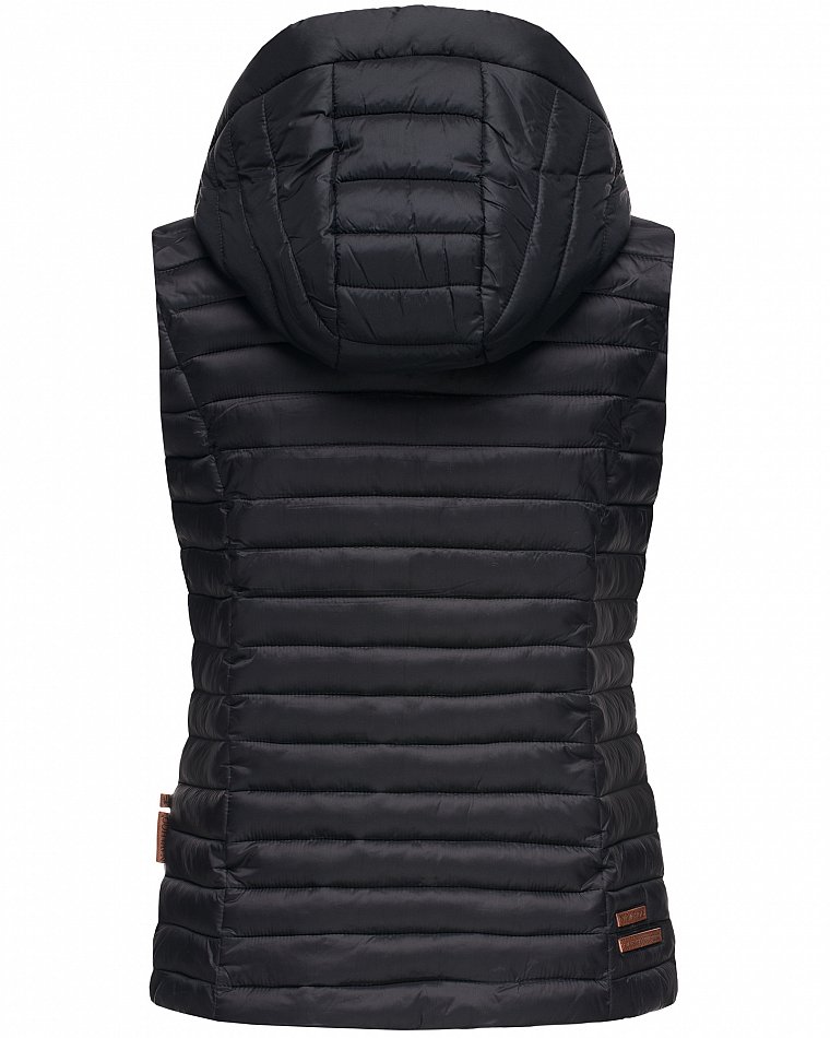 Navahoo Shadaa Damen Übergangs Weste mit abnehmbarer Kapuze Schwarz Gr. 38 - M