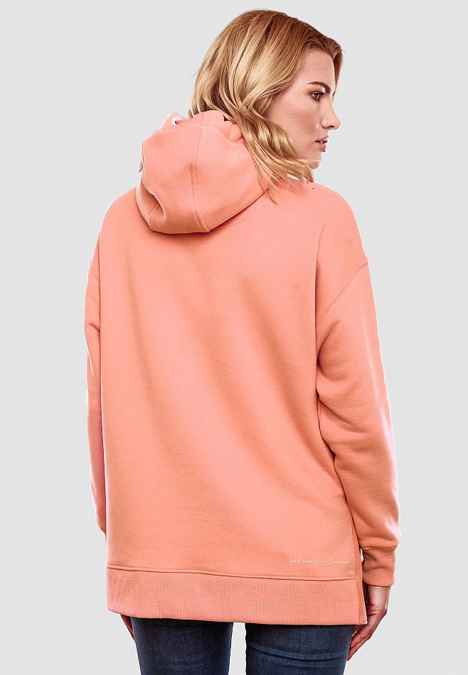 Navahoo Damen Hoodie Sweatpullover Silberengelchen Apricot Gr. 44 - XXL