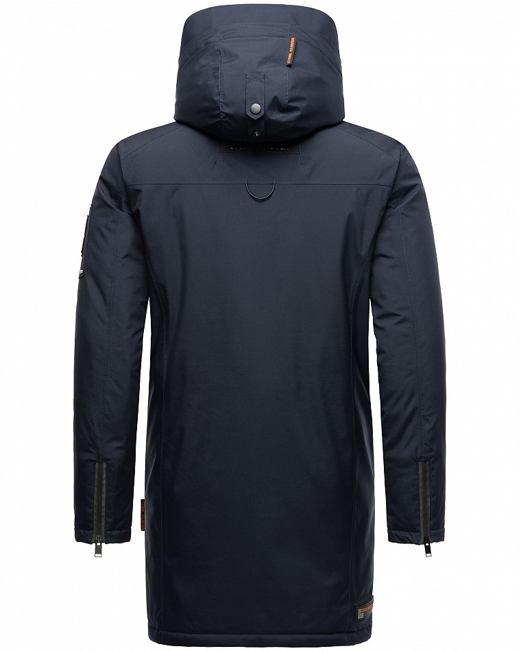 Stone Harbour Ragaan Herren Wintermantel Parka Gefüttert mit Kapuze Navy Gr. 46 - S