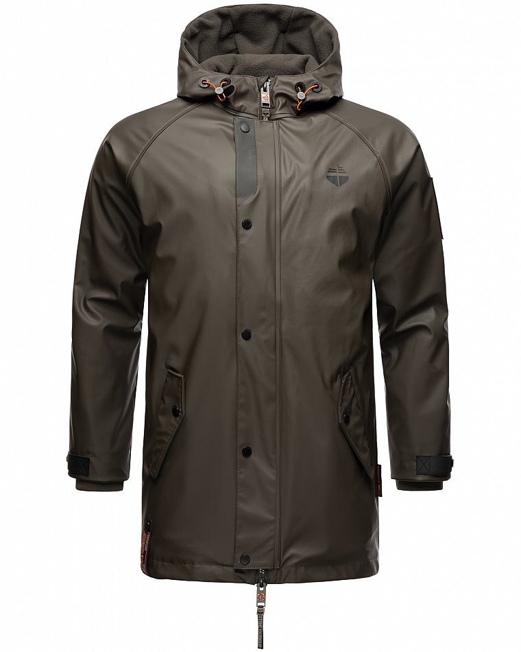 Stone Harbour Rihaa Herren wasserdichter Regen Parka mit Fleece gefüttert Anthrazit Gr. 46 - S