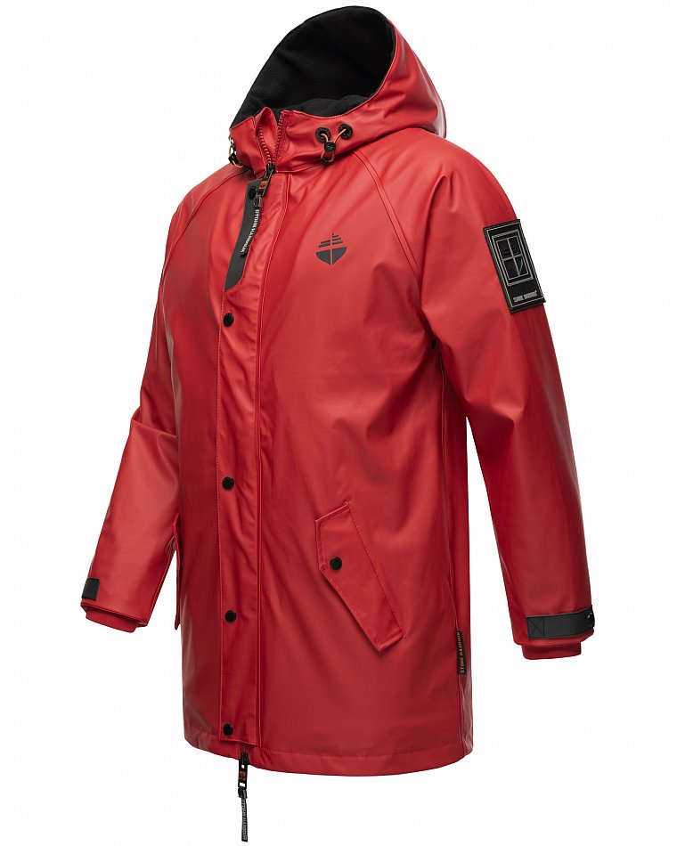 Stone Harbour Rihaa Herren wasserdichter Regen Parka mit Fleece gefüttert Chili Red Gr. 46 - S