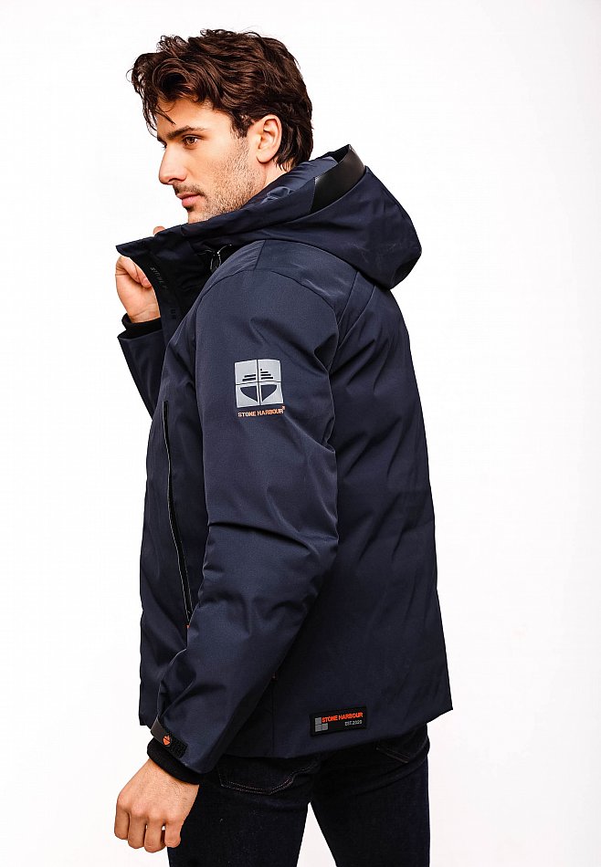 Stone Harbour Moagaa Herren wasserdichte Winterjacke Outdoorjacke mit Kapuze Navy Gr. 56 - XXXL