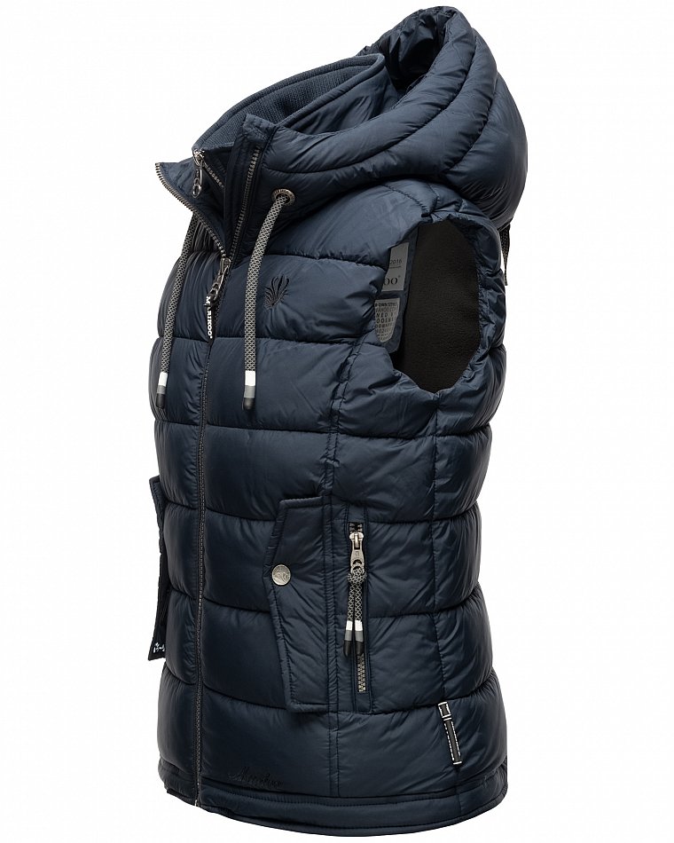 Marikoo Taisaa Damen Übergangs Weste mit Stehkragen Navy Gr. 34 - XS 