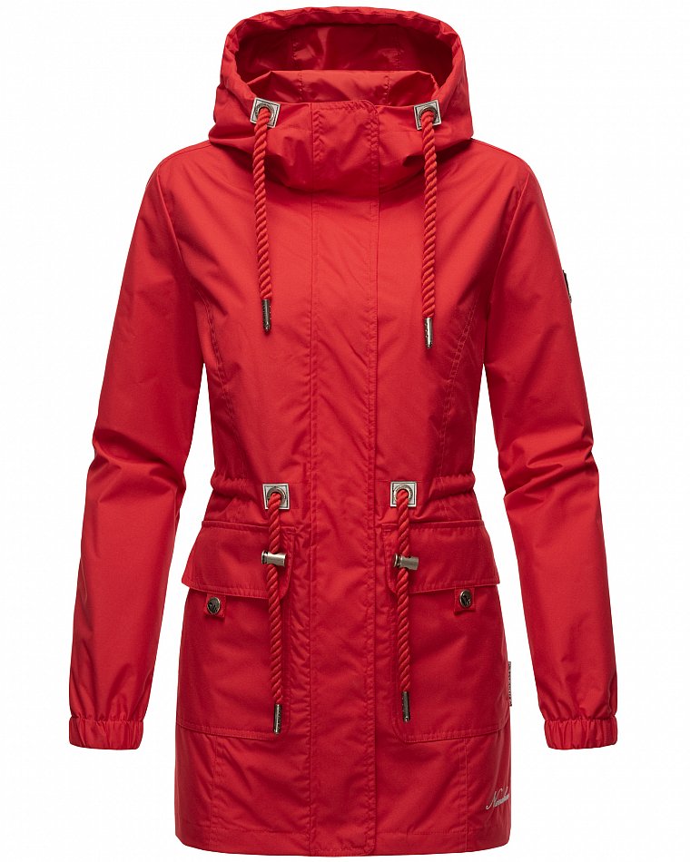Navahoo Neophee Damen Übergangsjacke Parka Rot Gr. 38 - M