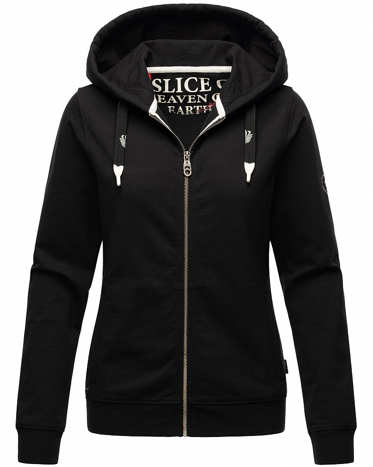 Navahoo Engelshaar Damen Sweatjacke Hoodie Schwarz Gr. 38 - M