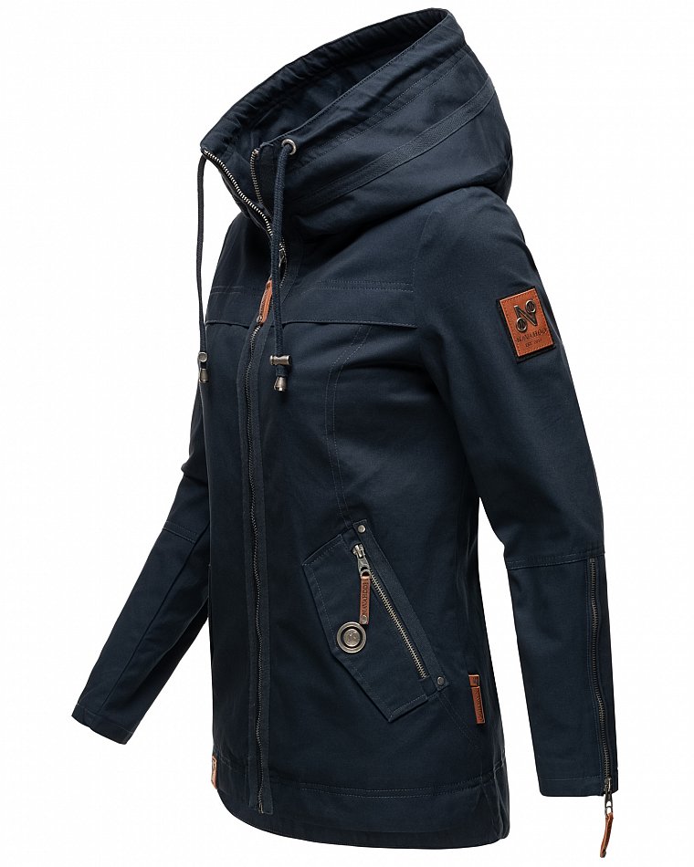 Navahoo Wekoo Damen Übergangsjacke mit Kapuze Navy Gr. 36 - S