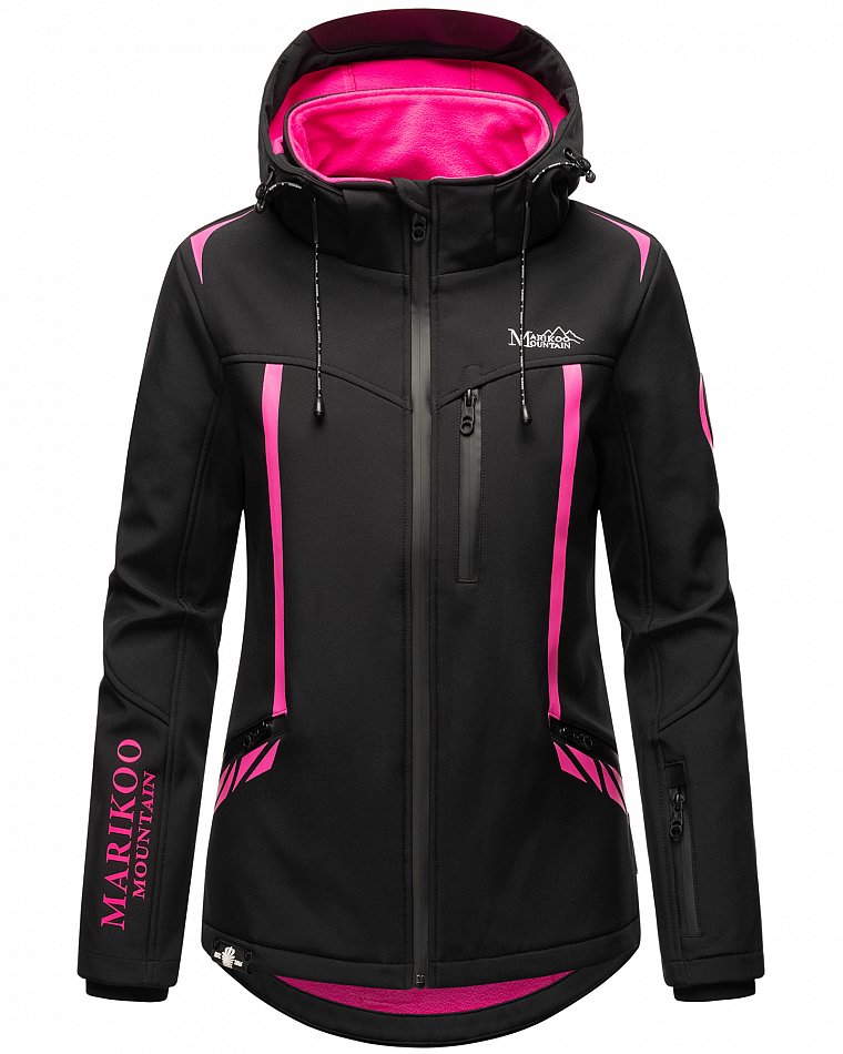Marikoo Mountain wasserfeste Damen Softshell Regenjacke Mount-Cho-Oyu Schwarz Gr. 36 - S