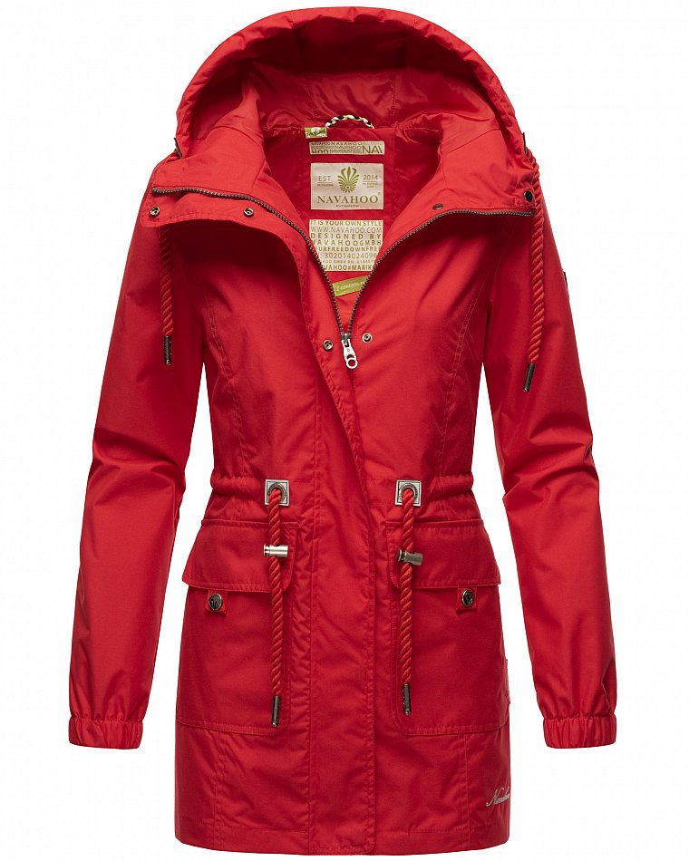 Navahoo Neophee Damen Übergangsjacke Parka Rot Gr. 34 - XS