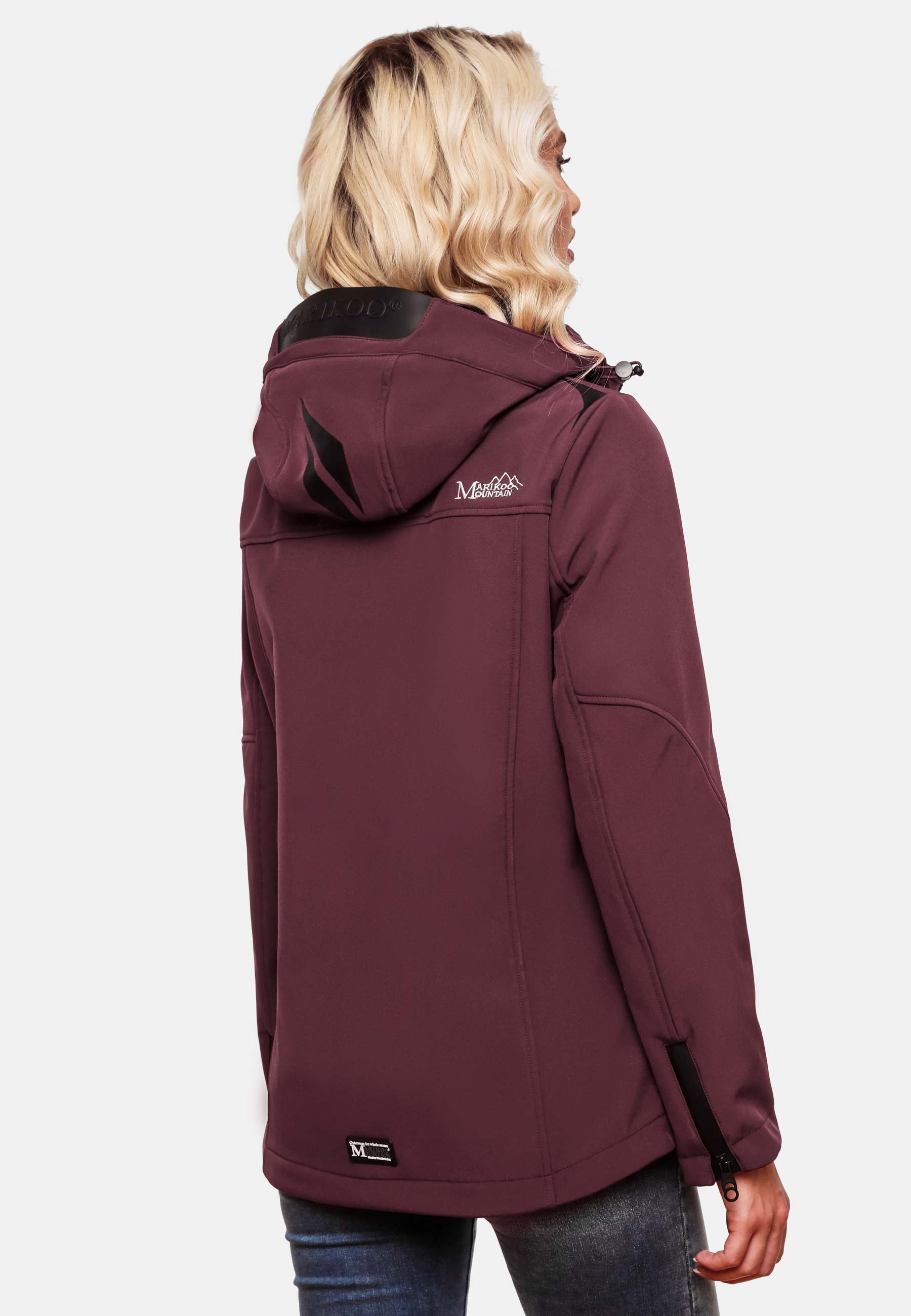 Marikoo Mountain wasserfeste Damen Softshell Regenjacke Mount-Cho-Oyu Wine Gr. 36 - S