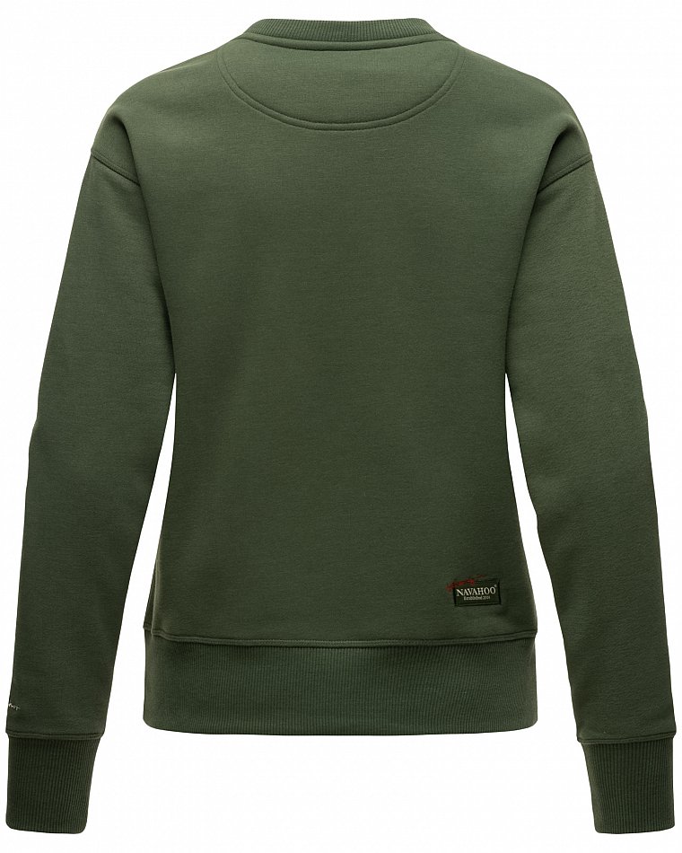 Navahoo Zuckerschnecke Damen Pullover Sweatshirt Dark Olive Gr. 36 - S