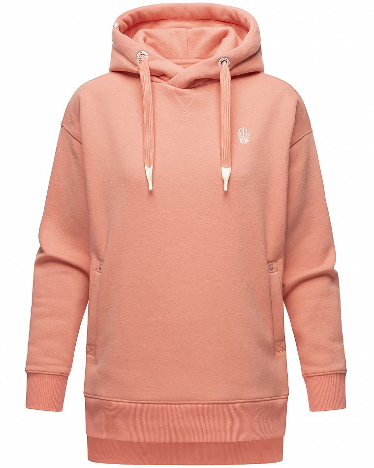 Navahoo Damen Hoodie Sweatpullover Silberengelchen Apricot Gr. 40 - L