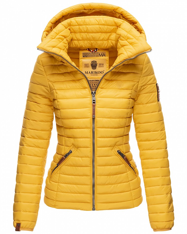 Marikoo Löwenbaby Damen Übergangsjacke Steppjacke Gelb Gr. 36 - S