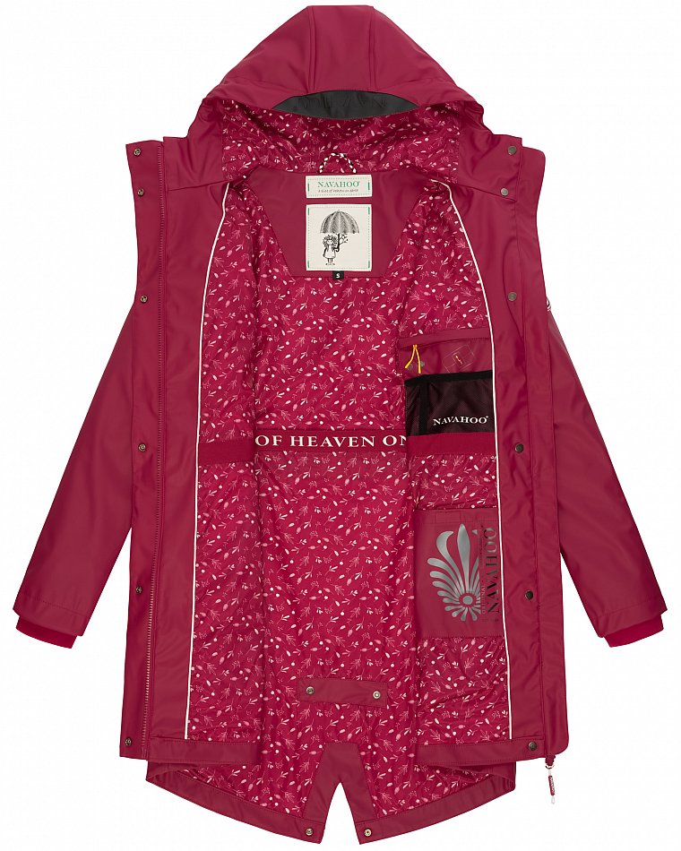 Navahoo Tropical Stormoo Damen Übergangsjacke Regenjacke Fuchsia Gr. 40 - L