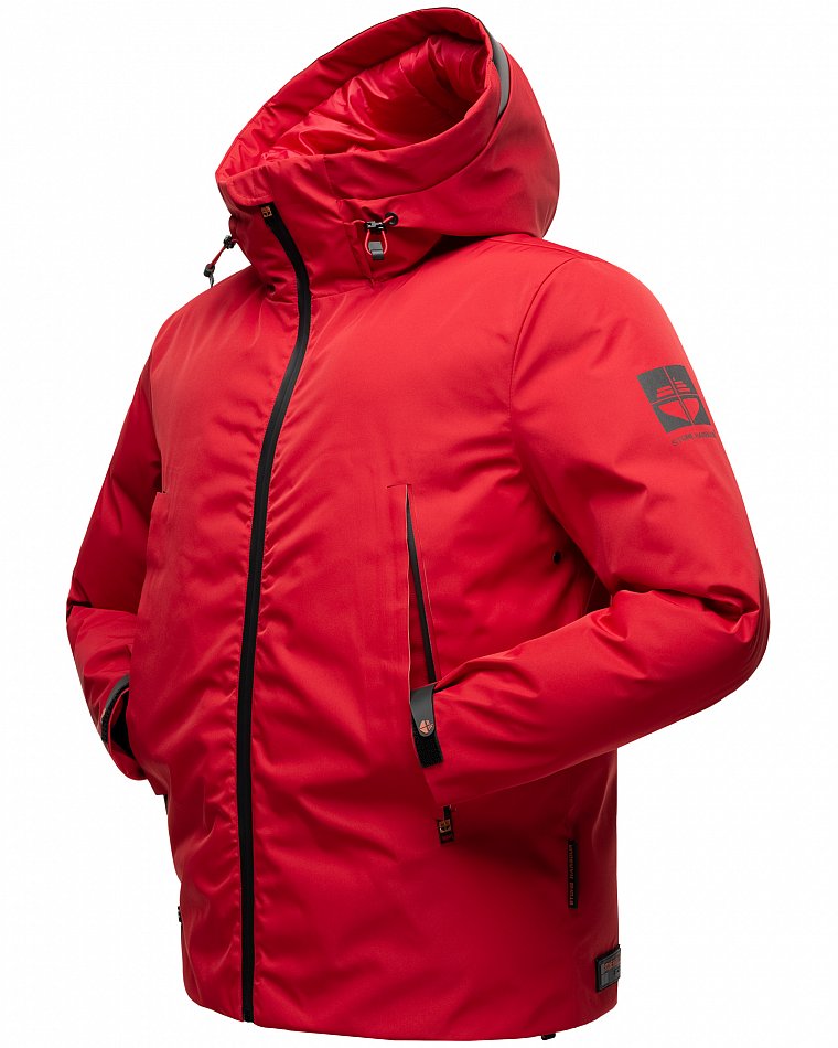 Stone Harbour Moagaa Herren wasserdichte Winterjacke Outdoorjacke mit Kapuze Chili Red Gr. 50 - L