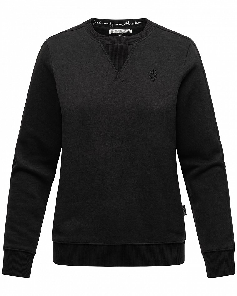 Marikoo Umikoo Damen Pullover Recycled Sweatshirt Schwarz Gr. 36 - S