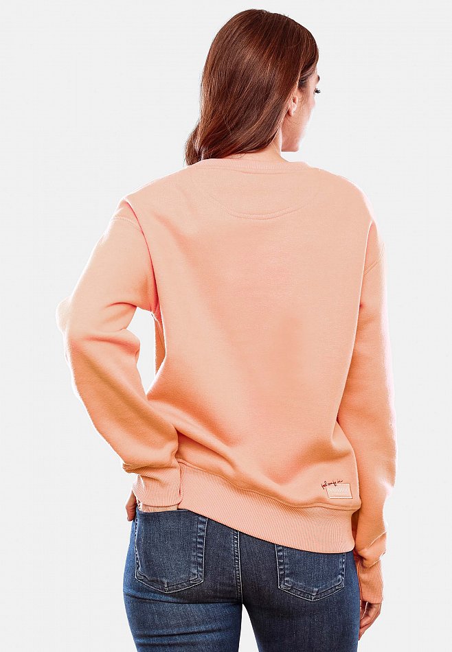 Navahoo Zuckerschnecke Damen Pullover Sweatshirt Apricot Gr. 38 - M