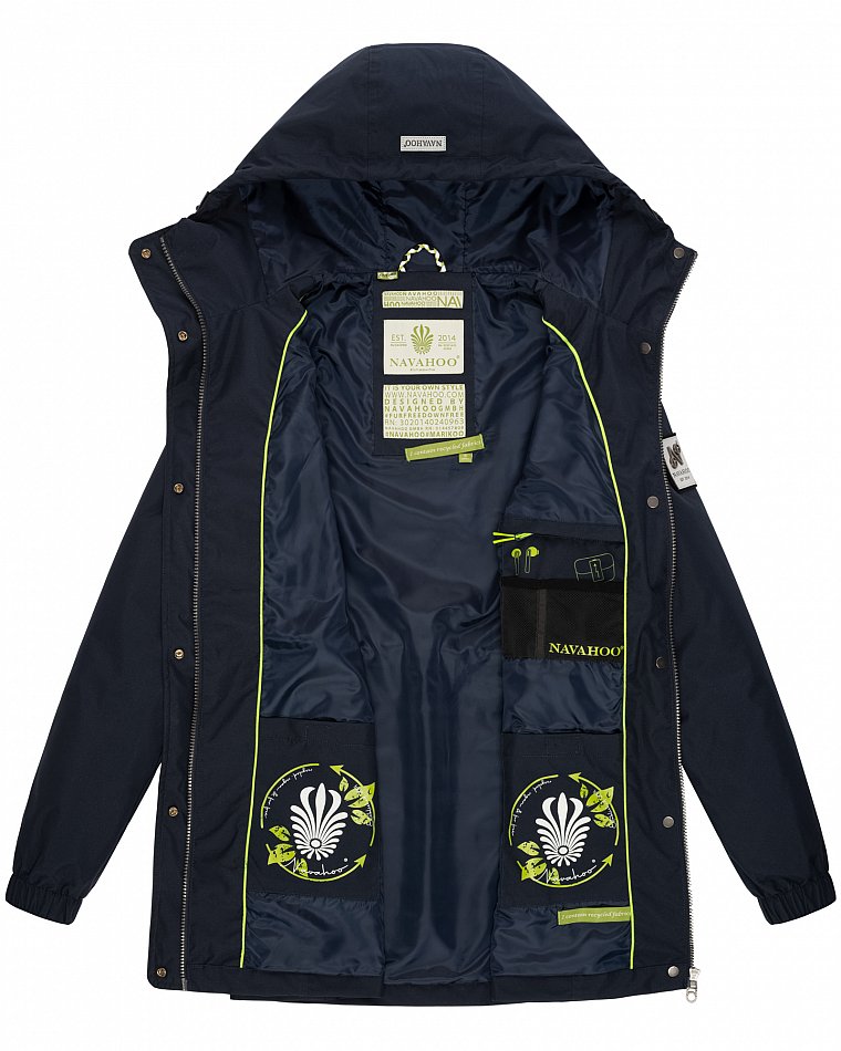 Navahoo Neophee Damen Übergangsjacke Parka Navy Gr. 38 - M