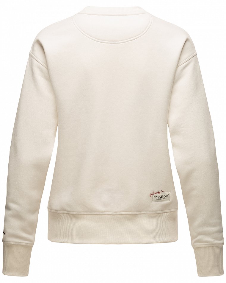 Navahoo Zuckerschnecke Damen Pullover Sweatshirt Weiß Gr. 40 - L