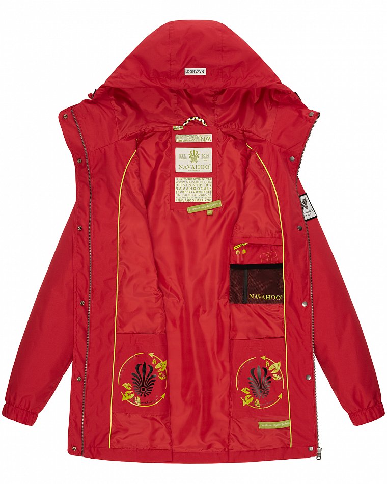 Navahoo Neophee Damen Übergangsjacke Parka Rot Gr. 34 - XS