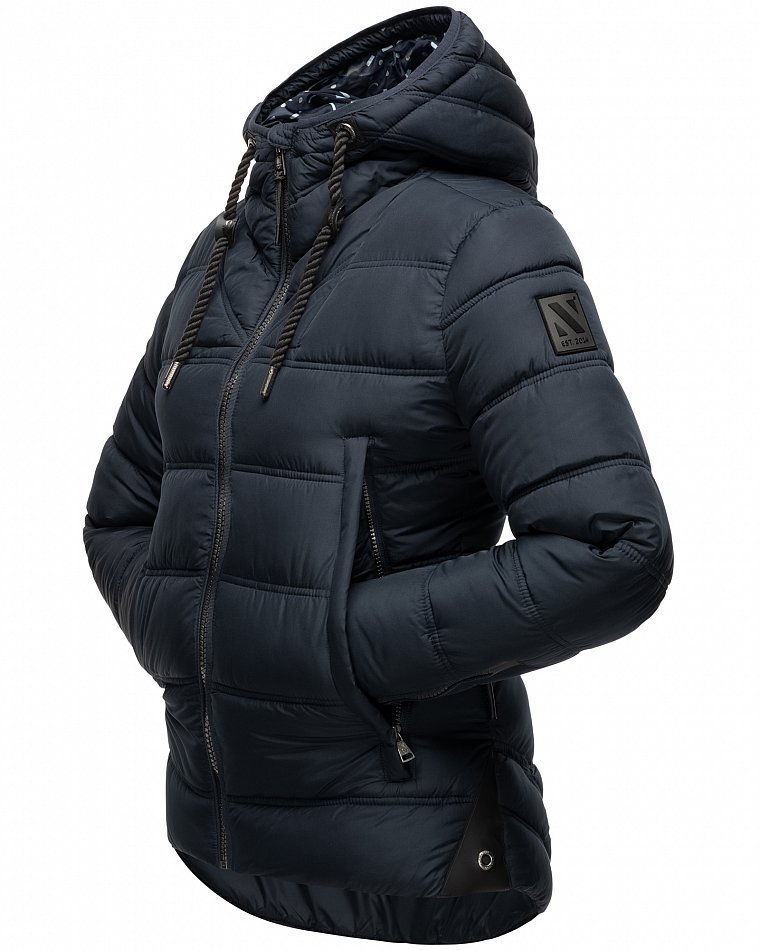 Navahoo Renesmee Winterjacke Stepp Jacke mit Kapuze Navy Gr. 42 - XL