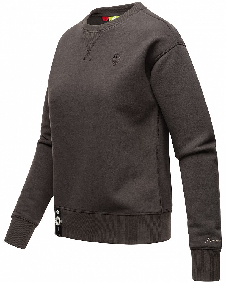 Navahoo Zuckerschnecke Damen Pullover Sweatshirt Dunkel Grau Gr. 40 - L