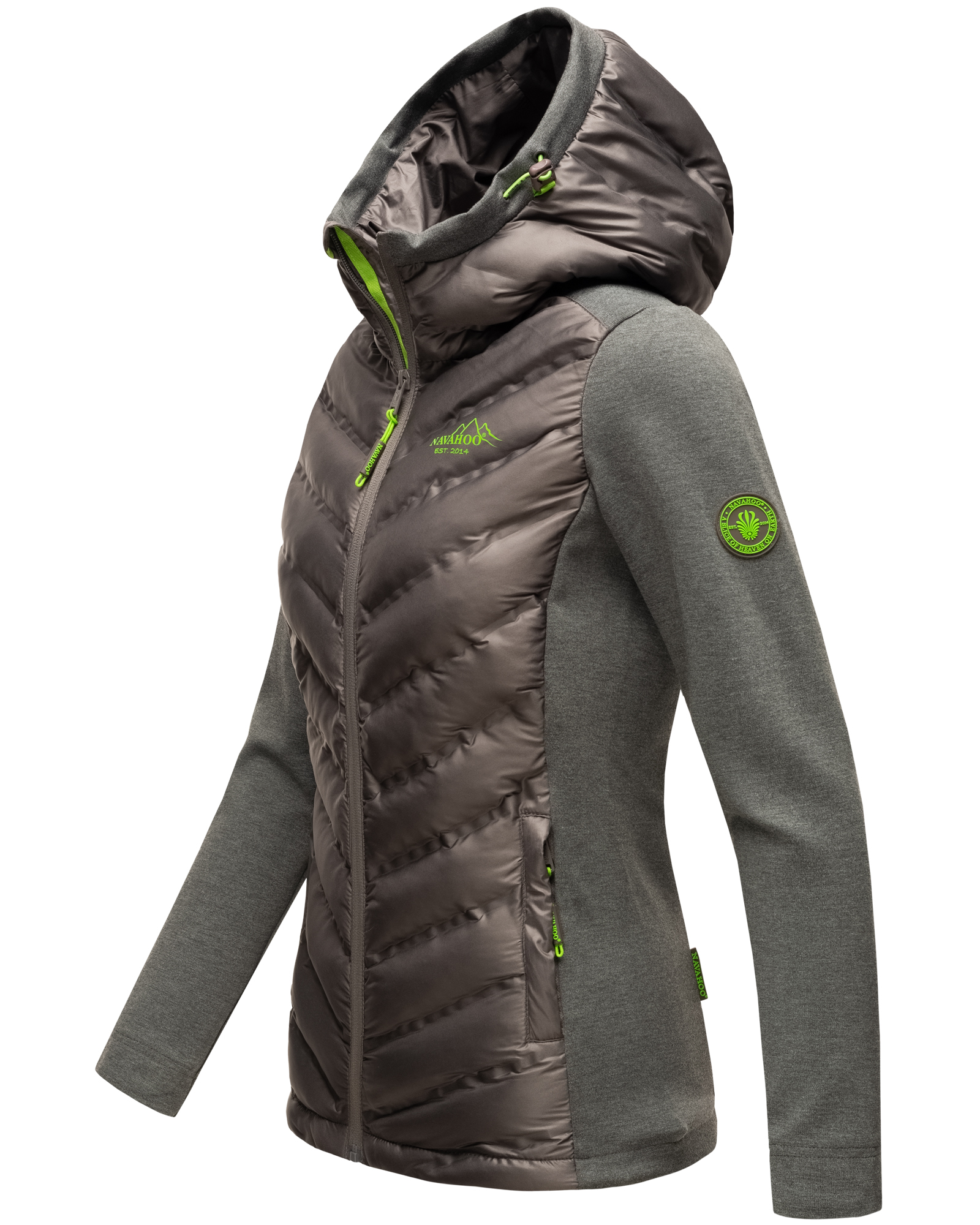 Navahoo Nimm Mich Mit Damen Übergangsjacke Steppjacke Dunkelgrau Gr. 34 - XS