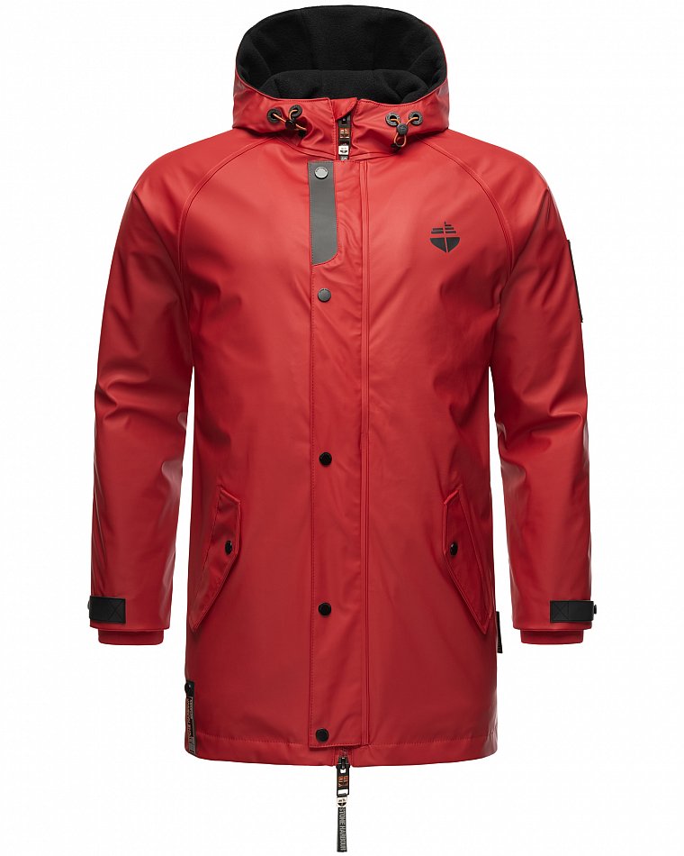 Stone Harbour Rihaa Herren wasserdichter Regen Parka mit Fleece gefüttert Chili Red Gr. 50 - L