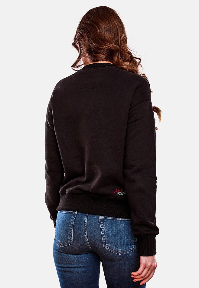 Navahoo Zuckerschnecke Damen Pullover Sweatshirt Schwarz Gr. 40 - L