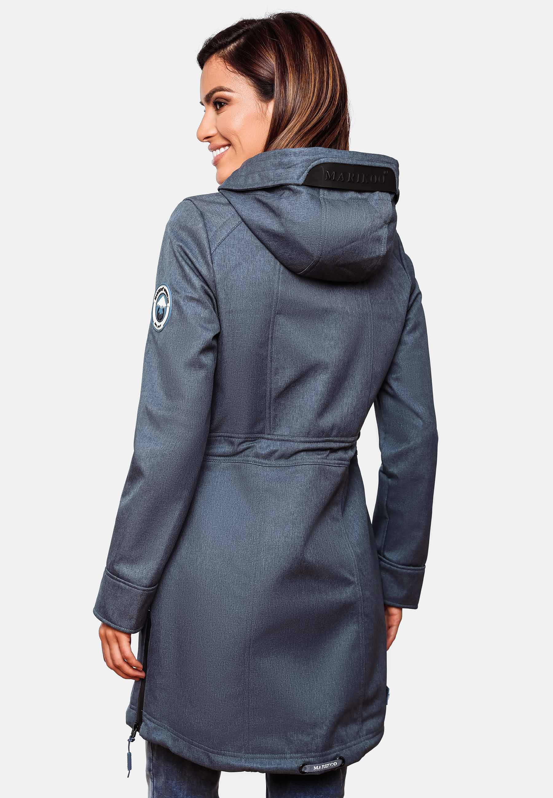 Marikoo Racquellee Damen Softshelljacke Funktionsmantel Dusty Blue Gr. 36 - S