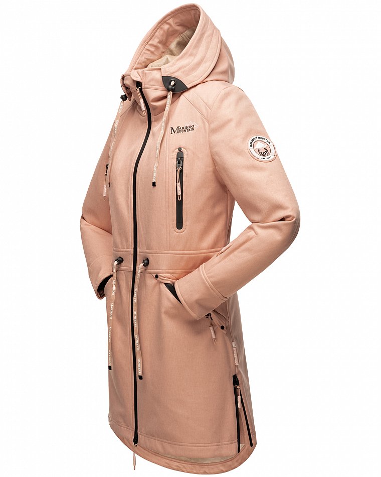 Marikoo Racquellee Damen Softshelljacke Funktionsmantel Rose Melange Gr. 36 - S