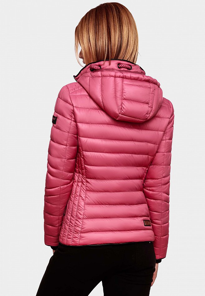 Navahoo Lulana Damen Übergangs Steppjacke mit Kapuze Berry Gr. 38 - M