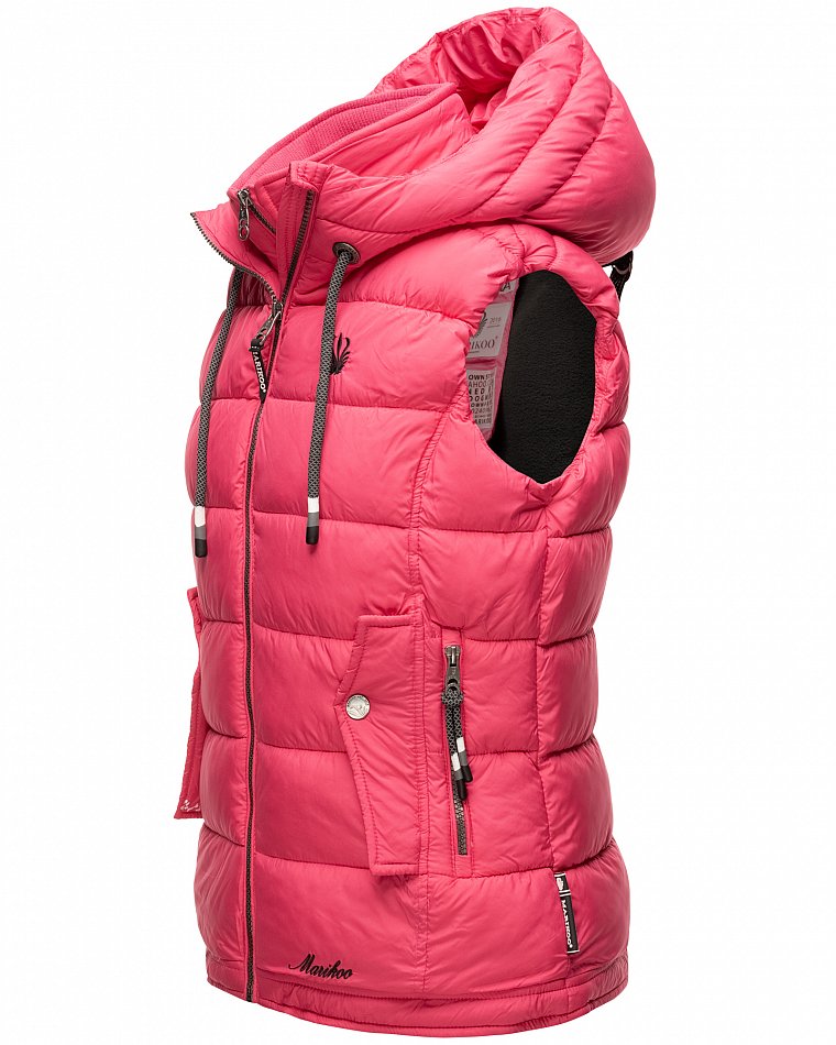 Marikoo Taisaa Damen Übergangs Weste mit Stehkragen Pink Gr. 34 - XS 