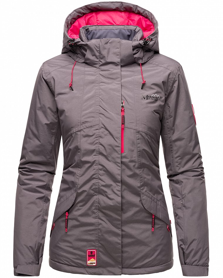 Marikoo Damen Winter Jacke Funktionsjacke Rabeaa Grau L BrandsStreet