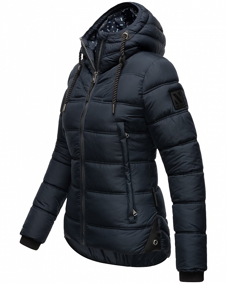 Navahoo Renesmee Winterjacke Stepp Jacke mit Kapuze Navy Gr. 42 - XL