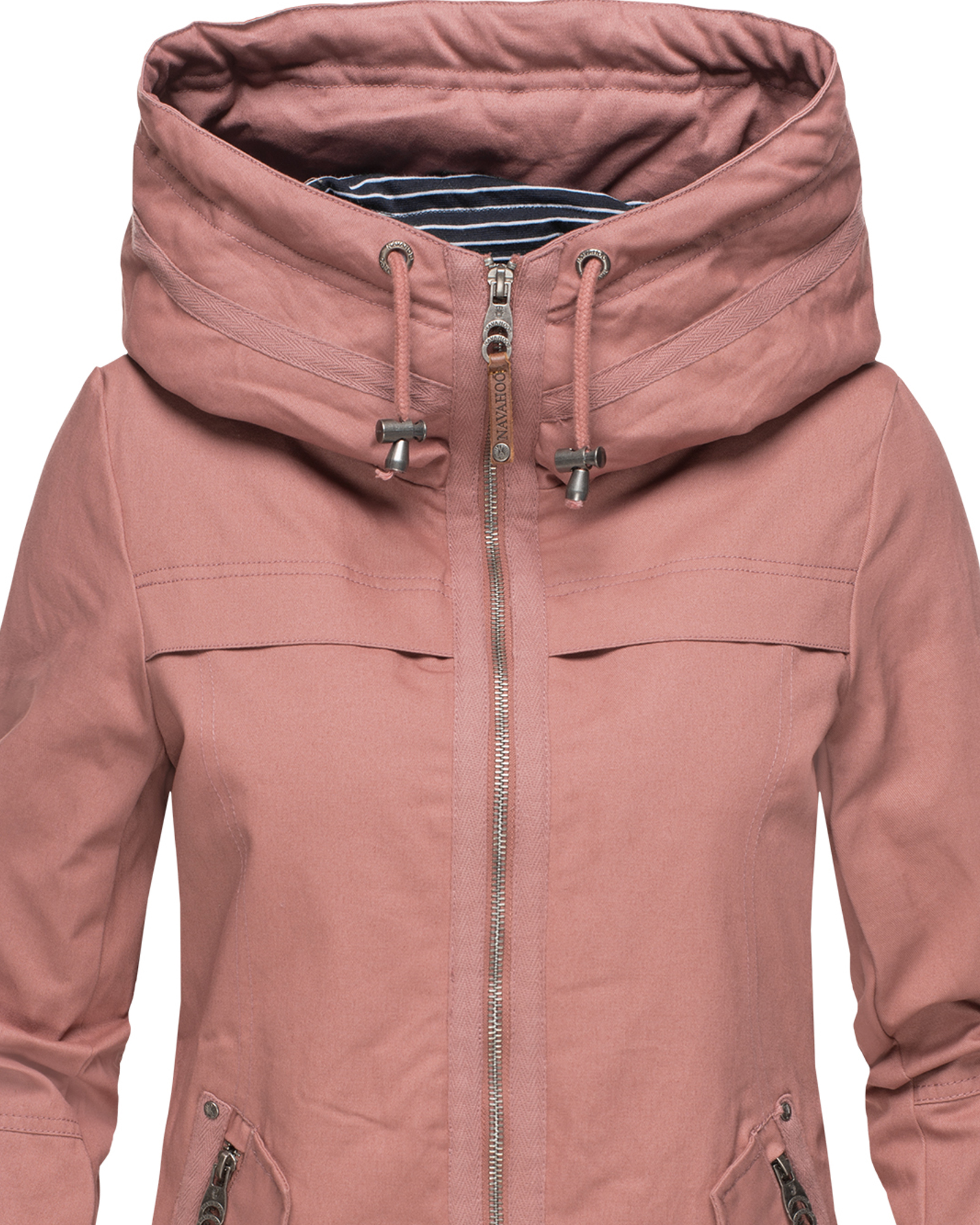 Navahoo Wekoo Damen Übergangsjacke mit Kapuze Rose Gr. 38 - M