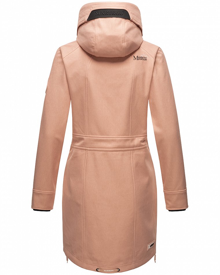 Marikoo Racquellee Damen Softshelljacke Funktionsmantel Rose Melange Gr. 36 - S